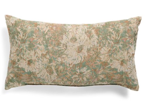 CANAAN Made In Usa 14x24 Fisher Floral Tapestry Lumbar Pillow