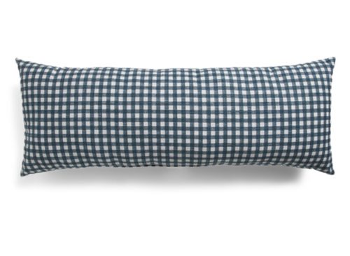 CANAAN Made In Usa 14x36 Country Gingham Oversized Lumbar Pillow