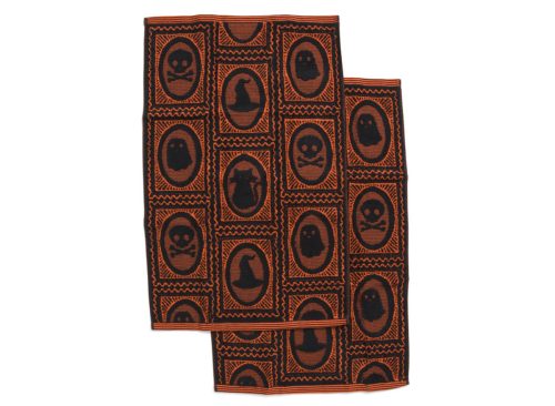 CARO HOME Set Of 2 Halloween Frame Hand Towels