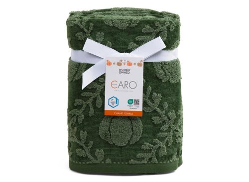 CARO HOME Set Of 2 Pumpkin Cottage Hand Towels