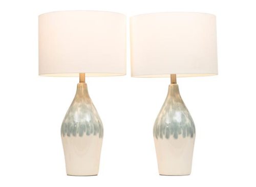 CRESTVIEW COLLECTION 2pk 27in Destiny Ceramic Table Lamps