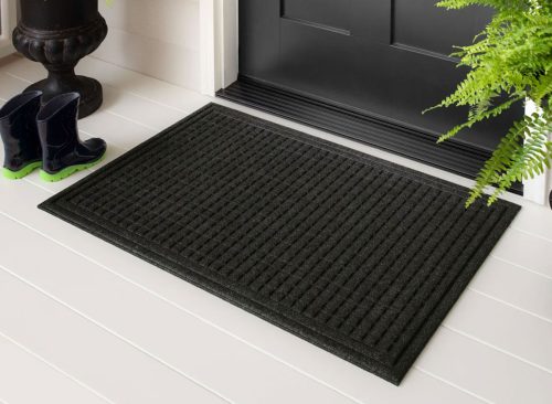 Caire Grid Impressions Recycled Rubber All Weather Outdoor Door Mat