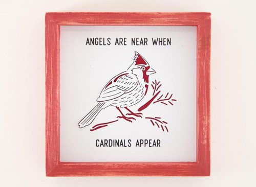 Cardinal Framed Sign