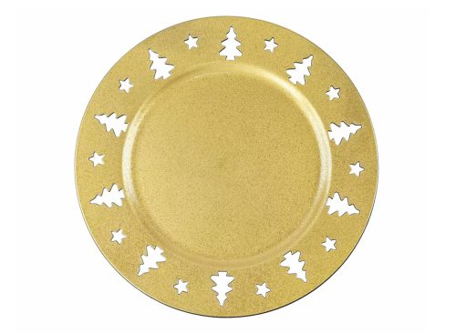 Christmas Cut-Out Gold Charger Plate