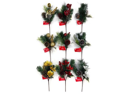 Christmas House Floral Christmas Decor Pick, Assorted Colors