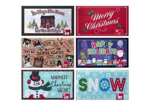 Christmas House Themed Doormat, Assorted Designs