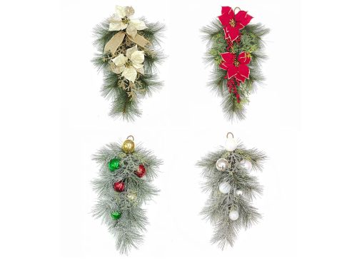 Christmas-themed Door Swag Hanging Decor, Assorted Designs