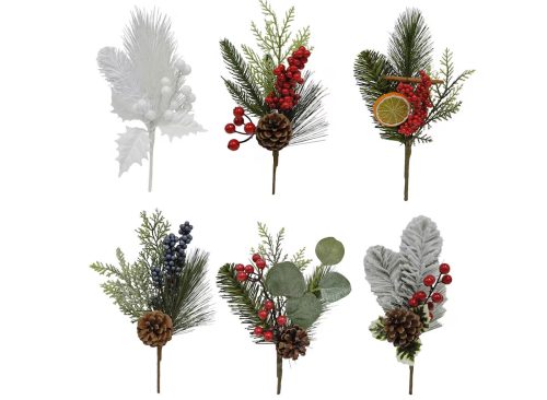 Christmas-themed Floral Pick, Assorted Designs