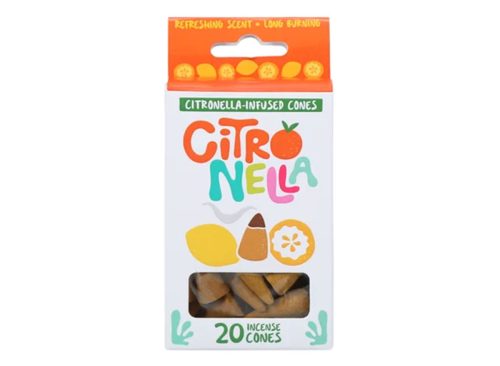 Citronella Infused Incense Cones 20-Pack