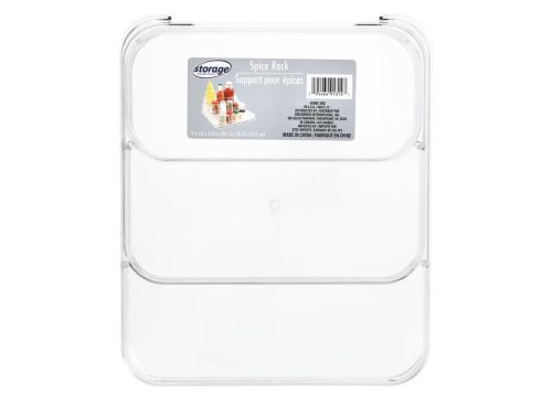 Clear Plastic 3-Tier Spice Rack
