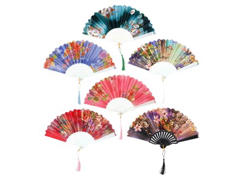 Colorful Metallic Foldable Flower Fan
