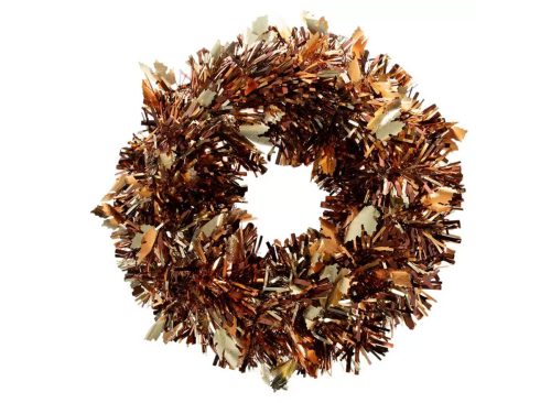 Copper, Brown & Gold Tinsel Wreath
