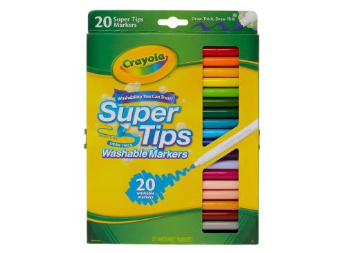Crayola Super Tips Washable Markers, 20 Count