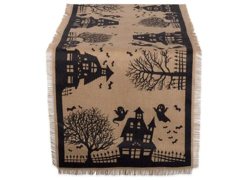 DII® 74" Haunted House Burlap Table Runner