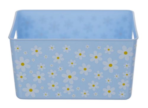 Daisy Print Large Storage Bin, 2 Assorted Colors1 Daisy Print Large Storage Bin
