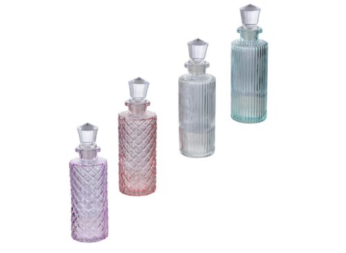 Diamond Lid Glass Bottle