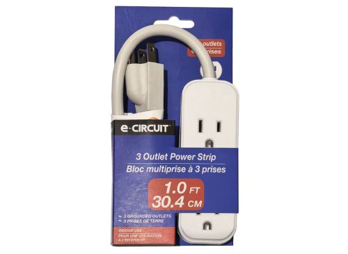 E-circuit 3 Outlet Power Strip