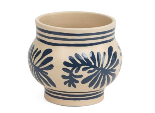 ECCOLO 9x8in Ceramic Side Wave Planter