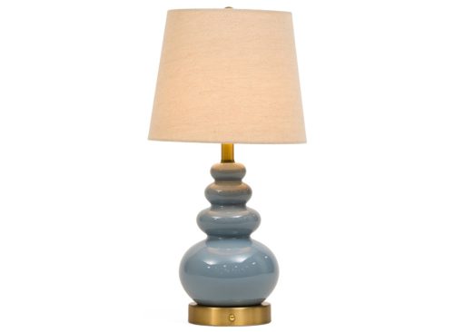 ENCHANTE 18in Shaped Ceramic Oversized Led Rechargeable Lamp
