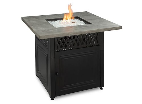Endless Summer 37.8 in. The Dakota Dual Heat Propane Gas Outdoor Fire Pit/Patio Heater with Wood Look Resin Mantel