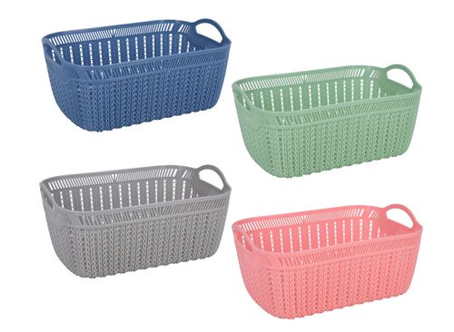 Essentials Small Rectangular Baskets with Handles