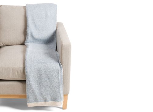 FRYE Cozy Chenille Heathered Sweater Knit Throw