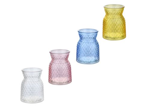 Faceted Glass Bouquet Vases