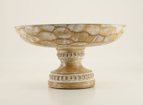 Faux Decorative Pedestal Bowl