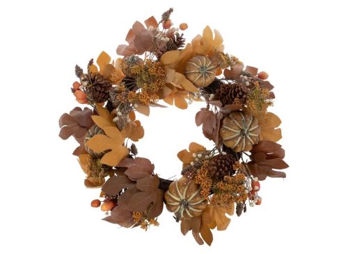 Fig Leaf & Pumpkin Wreath