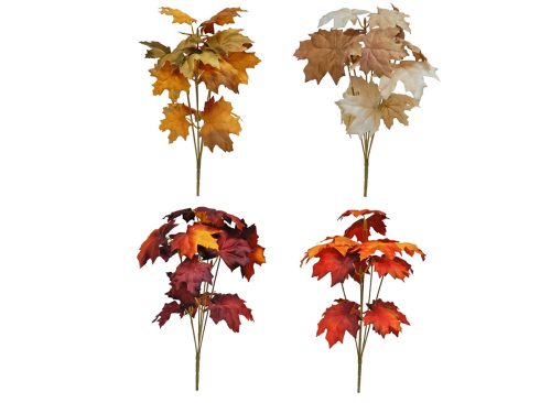 Floral Garden 5-Stem Artificial Maple Leaf Bushes