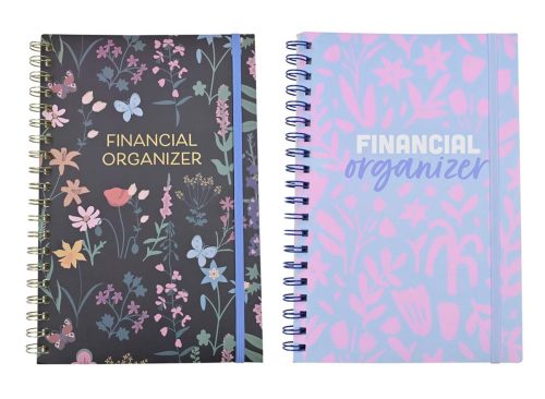 Floral Print Home Financial Organizer, 2 Assorted Styles