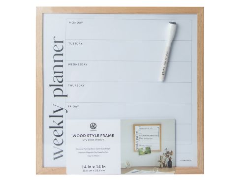 Framed Dry Erase Board 14in x 14in
