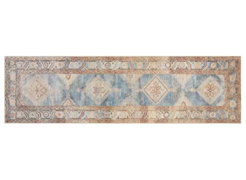 Freya Blue Multicolor Medallion Washable Runner