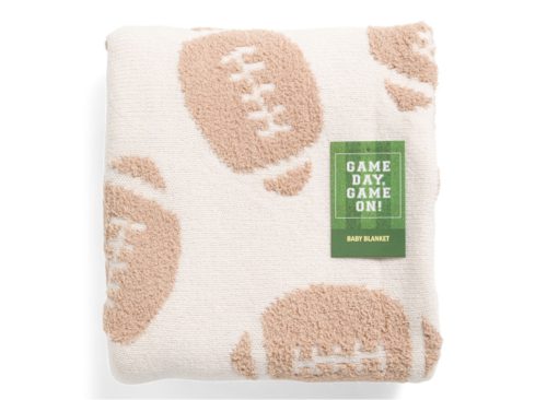 GAME DAY GAME ON Baby Tossed Footballs High Low Blanket