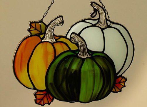 Glass Pumpkins Wall Hanging