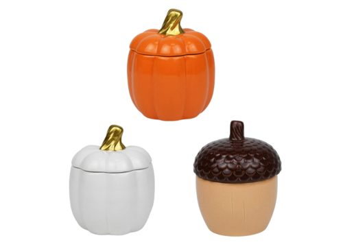 Glazed Pumpkin Trinkets with Lids