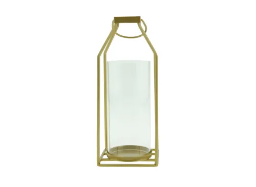 Gold Metal Lantern With Tube