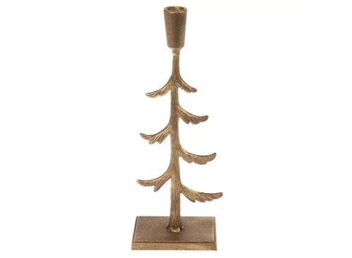 Gold Tree Taper Candle Holder
