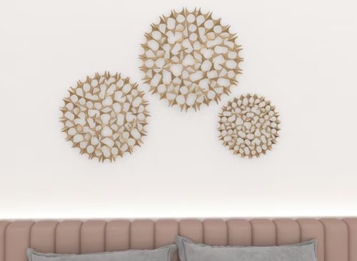 Grayson Lane 23-in W x 23-in H Metal Starburst with Cutout Design Abstract Wall sculpture