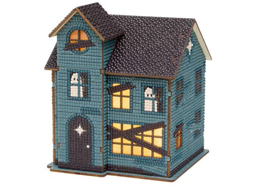 Grey Haunted House 3D LED Diamond Art Kit by Make Market