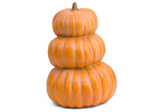 HAYMARKET SQUARE 22in Outdoor Safe Three Stacked Pumpkins