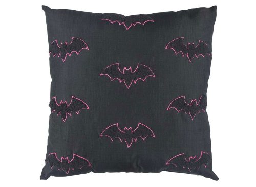 Halloween Bat Print Square Toss Pillow