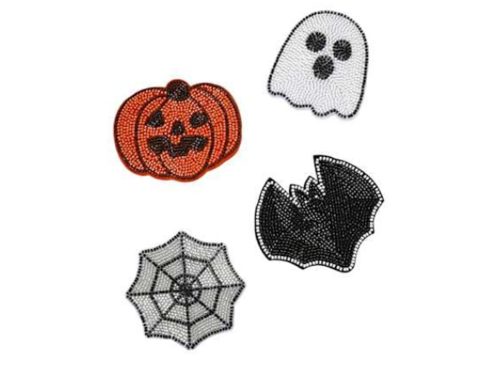 Halloween Beaded Coasters 4-Pack