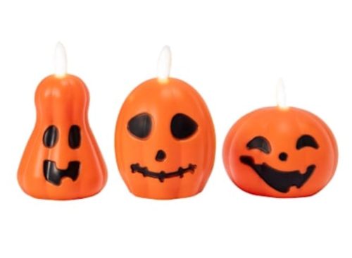 Halloween LED Pumpkin Candles 3-Pack