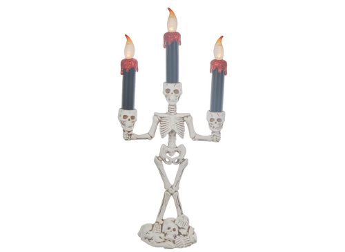 Halloween Light Up Dripping Candle Skeleton Candelabra