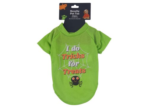 Halloween Novelty Green Printed Pet Tee, 2 Assorted Sizes