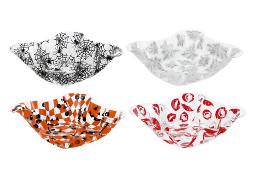 Halloween Novelty Plastic Ruffle Serving Bowls