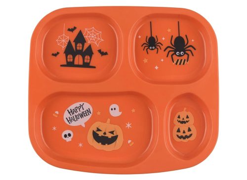  Halloween Orange Spooky Characters Printed Kids Lunch Tray