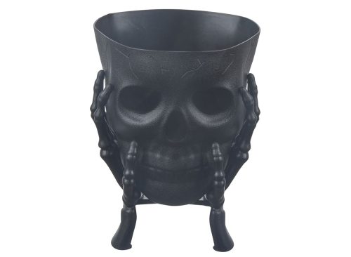 Halloween Skull Shaped Candy Bowl, 3 Assorted Colors