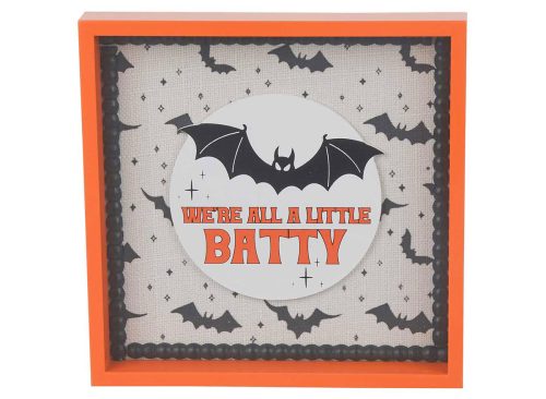 Halloween Square Shaped Tabletop Sign Décor, 3 Assorted Designs